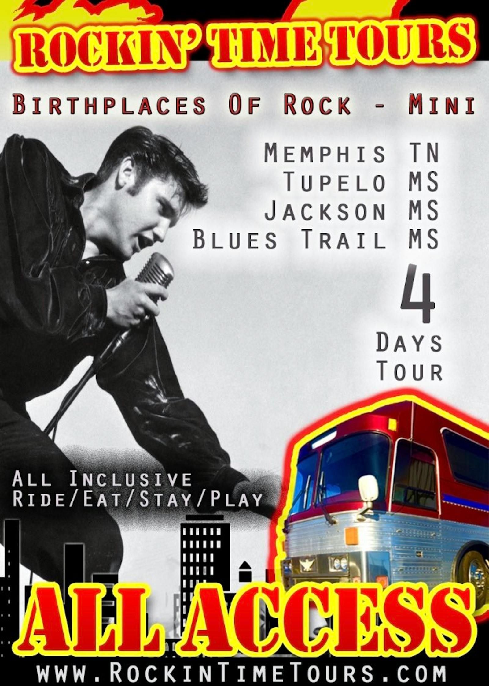 Birthplaces of Rock four-day mini tour artwork