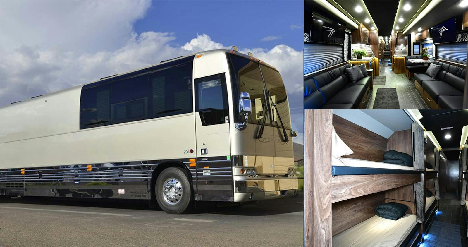 Rockin’ Time Tours coach and interior accommodations