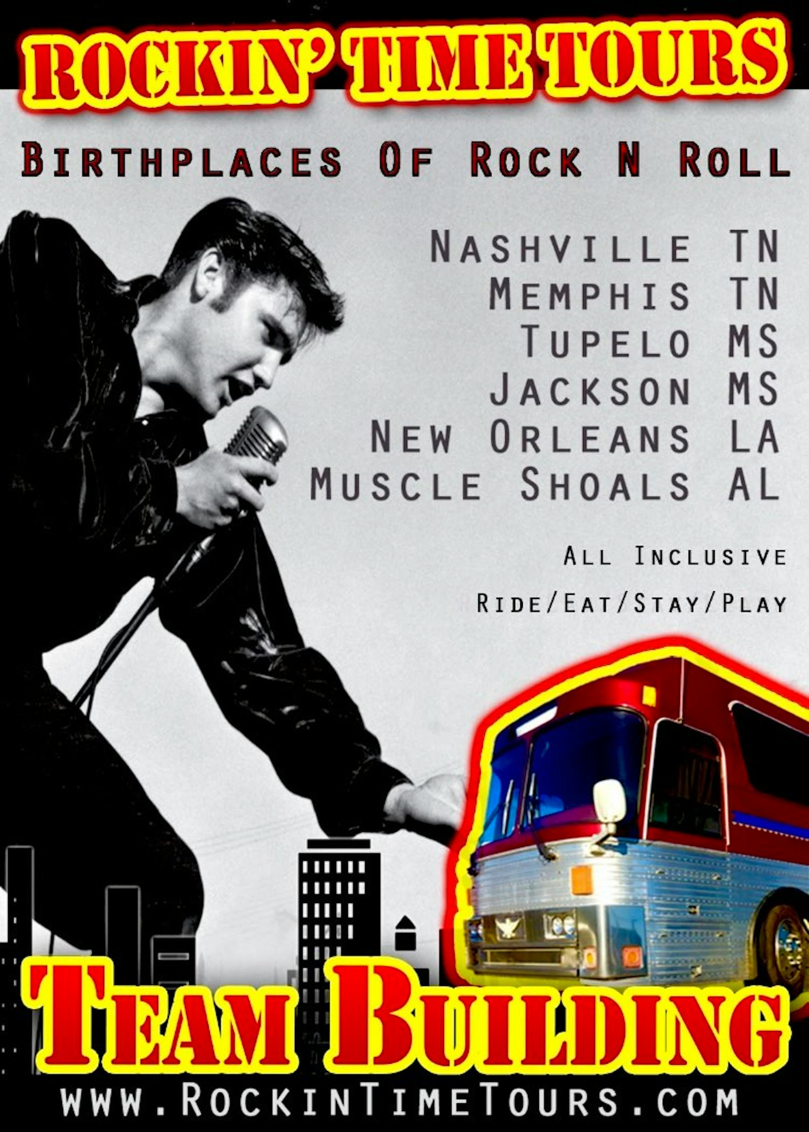 Birthplaces of Rock ’n’ Roll six-day team-building tour artwork